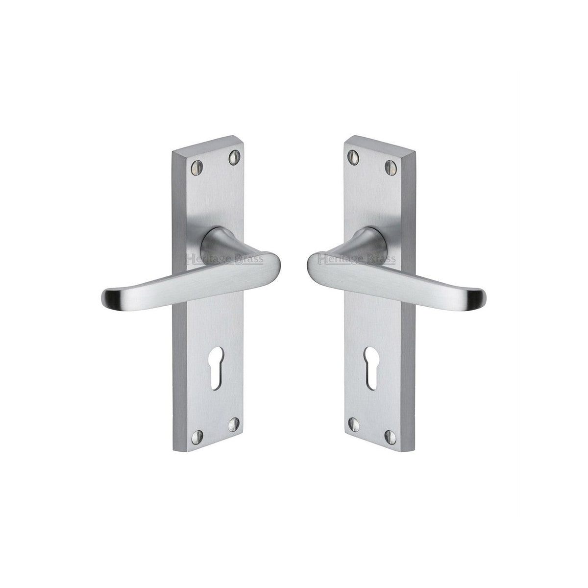 Victoria Door Handle on Plate by M Marcus - Heritage Brass