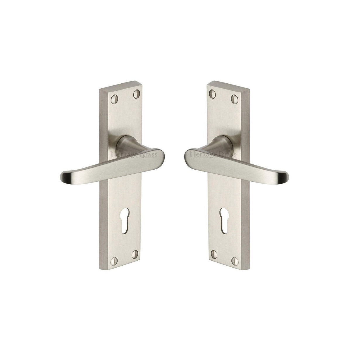 Victoria Door Handle on Plate by M Marcus - Heritage Brass