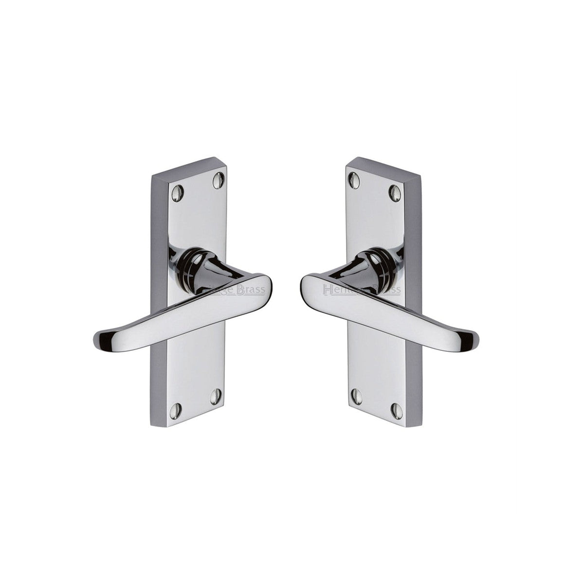 Victoria Short Door Handle on Plate by M Marcus - Heritage Brass