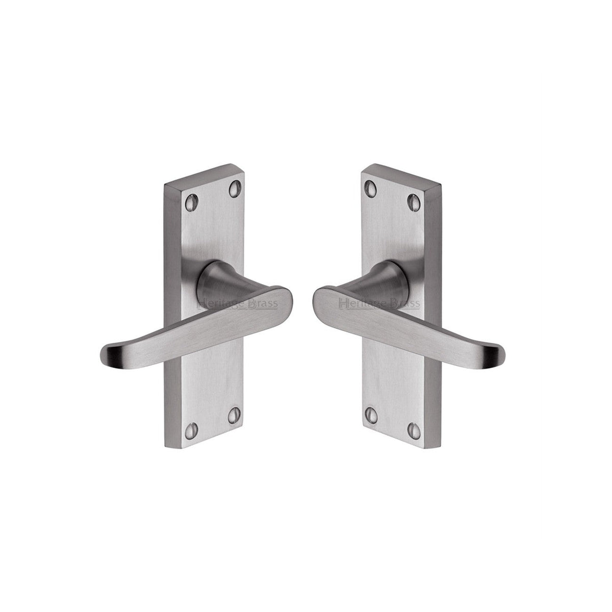 Victoria Short Door Handle on Plate by M Marcus - Heritage Brass