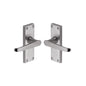 Victoria Short Door Handle on Plate by M Marcus - Heritage Brass