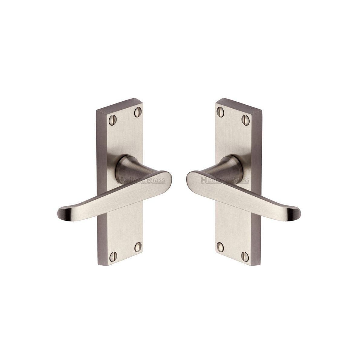 Victoria Short Door Handle on Plate by M Marcus - Heritage Brass