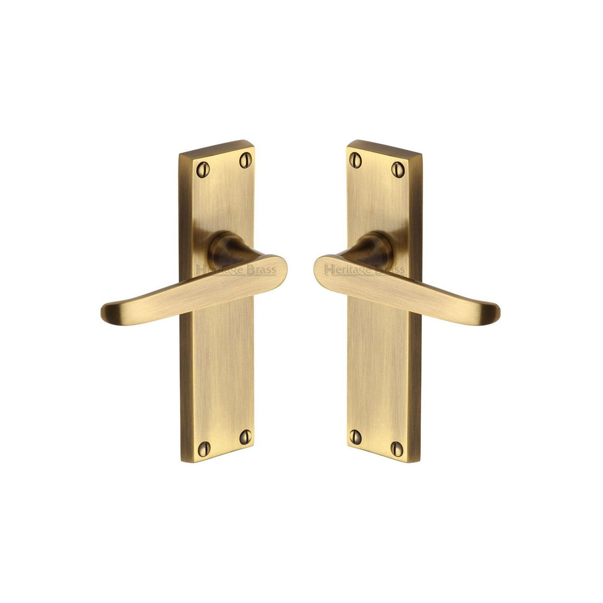 Victoria Door Handle on Plate by M Marcus - Heritage Brass