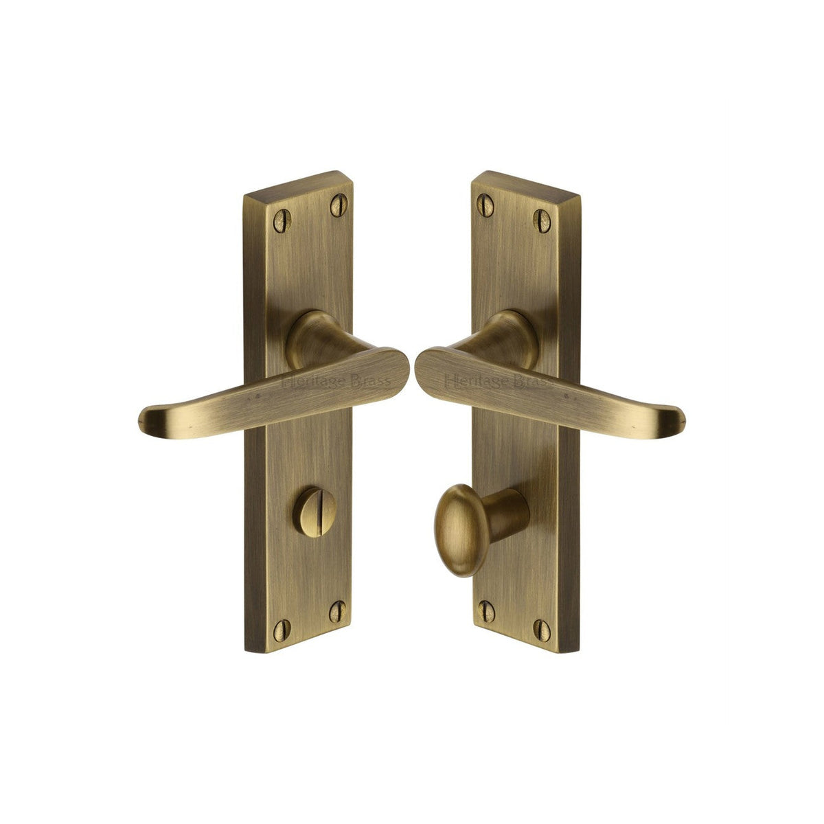 Victoria Door Handle on Plate by M Marcus - Heritage Brass
