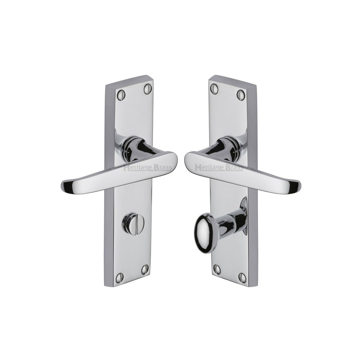 Victoria Door Handle on Plate by M Marcus - Heritage Brass