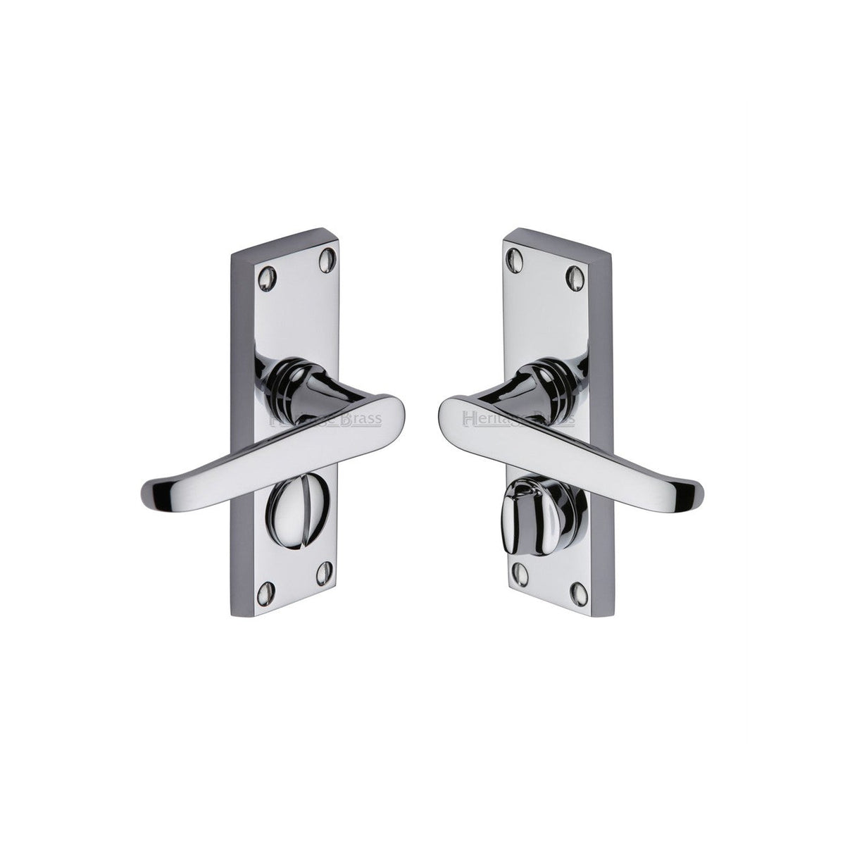 Victoria Short Door Handle on Plate by M Marcus - Heritage Brass