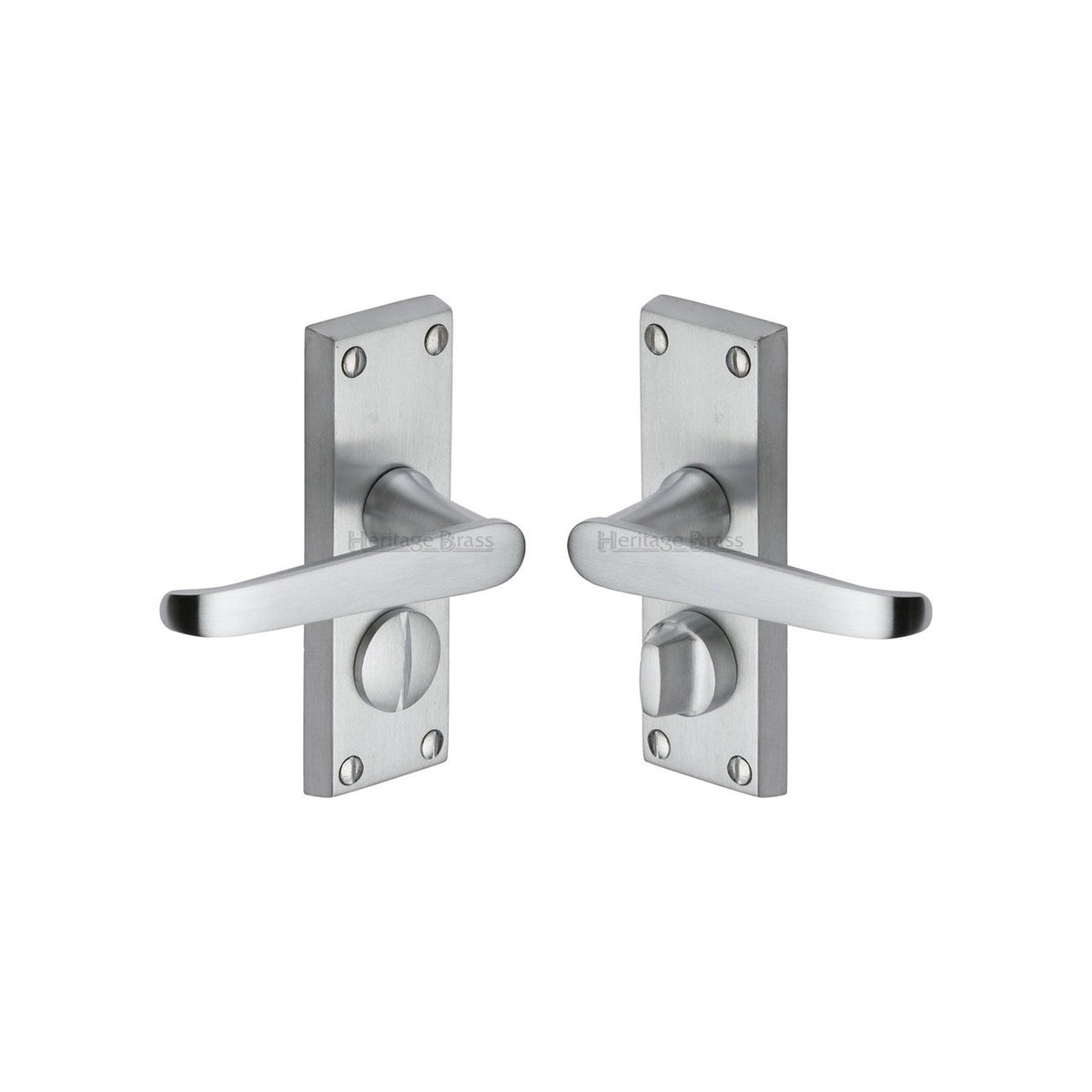 Victoria Short Door Handle on Plate by M Marcus - Heritage Brass