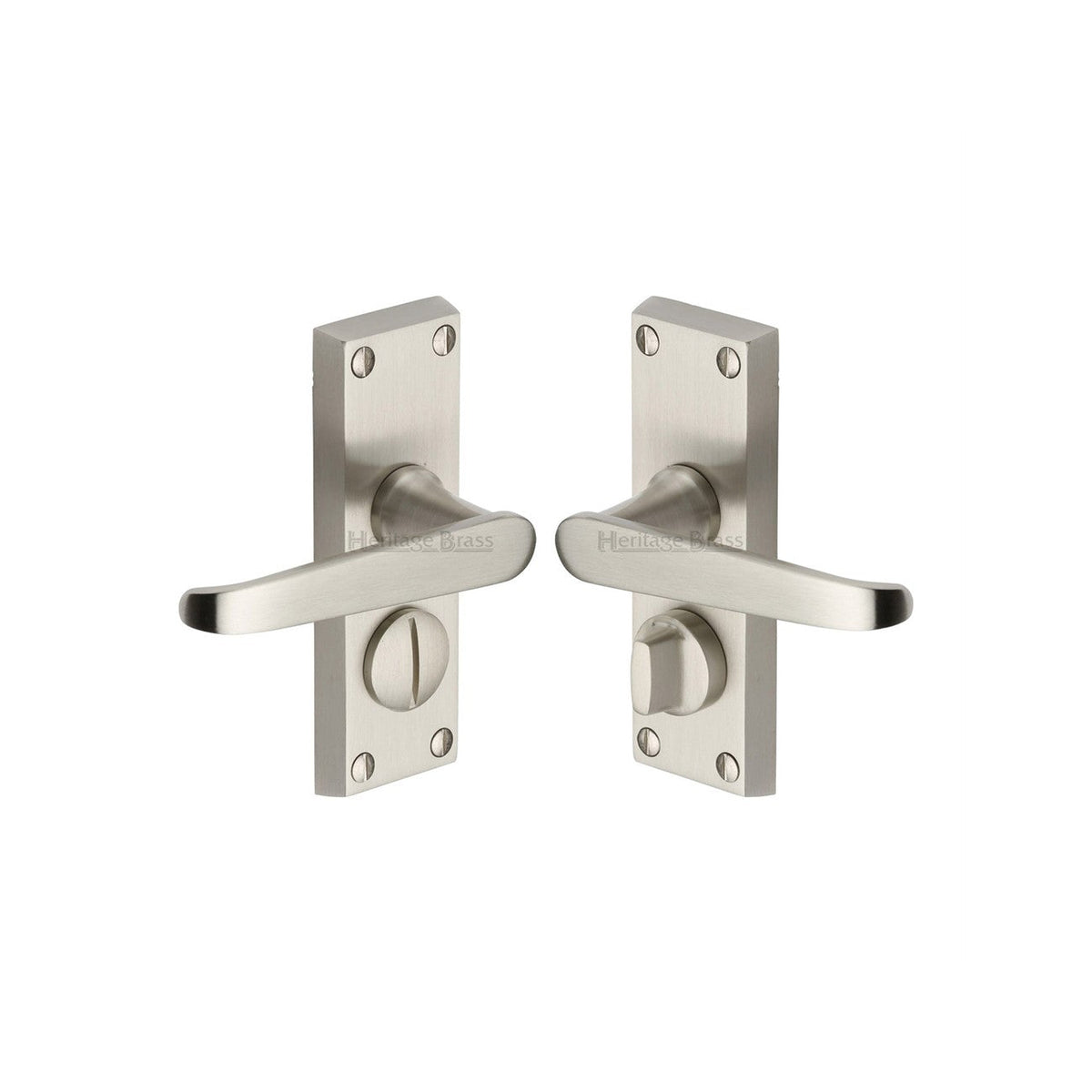 Victoria Short Door Handle on Plate by M Marcus - Heritage Brass