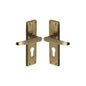 Victoria Door Handle on Plate by M Marcus - Heritage Brass