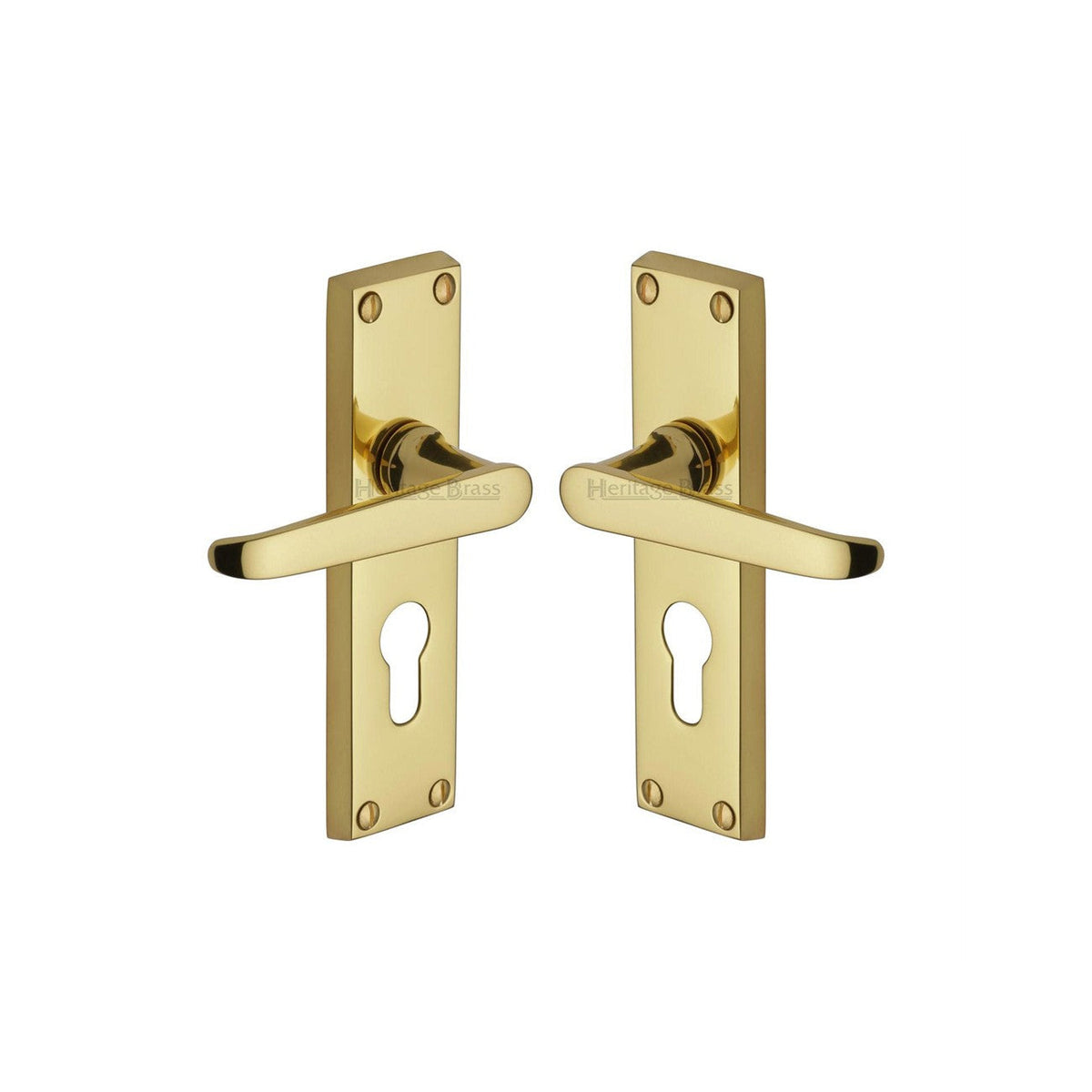 Victoria Door Handle on Plate by M Marcus - Heritage Brass