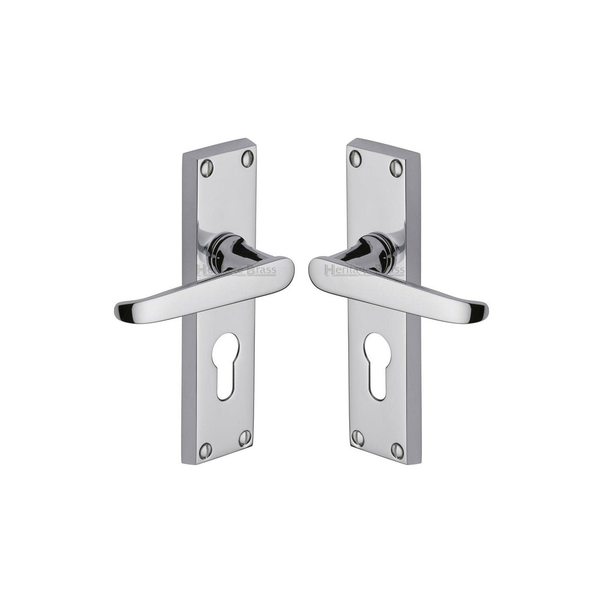 Victoria Door Handle on Plate by M Marcus - Heritage Brass