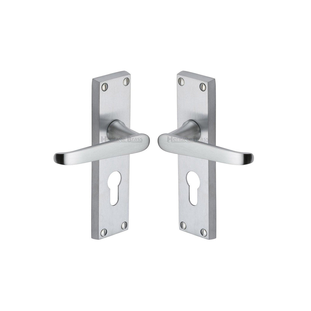 Victoria Door Handle on Plate by M Marcus - Heritage Brass