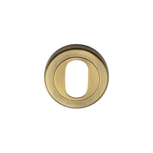 Oval Profile Cylinder Escutcheon Round - V4010 by M Marcus - Heritage Brass