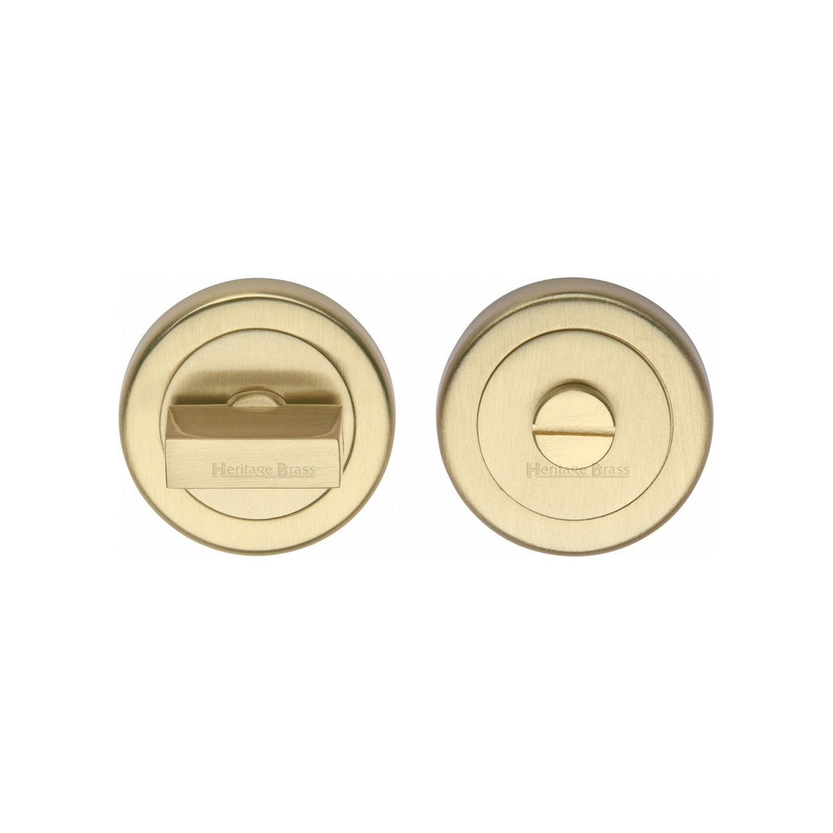 Round Bathroom Turn & Release - V4035 by M Marcus - Heritage Brass