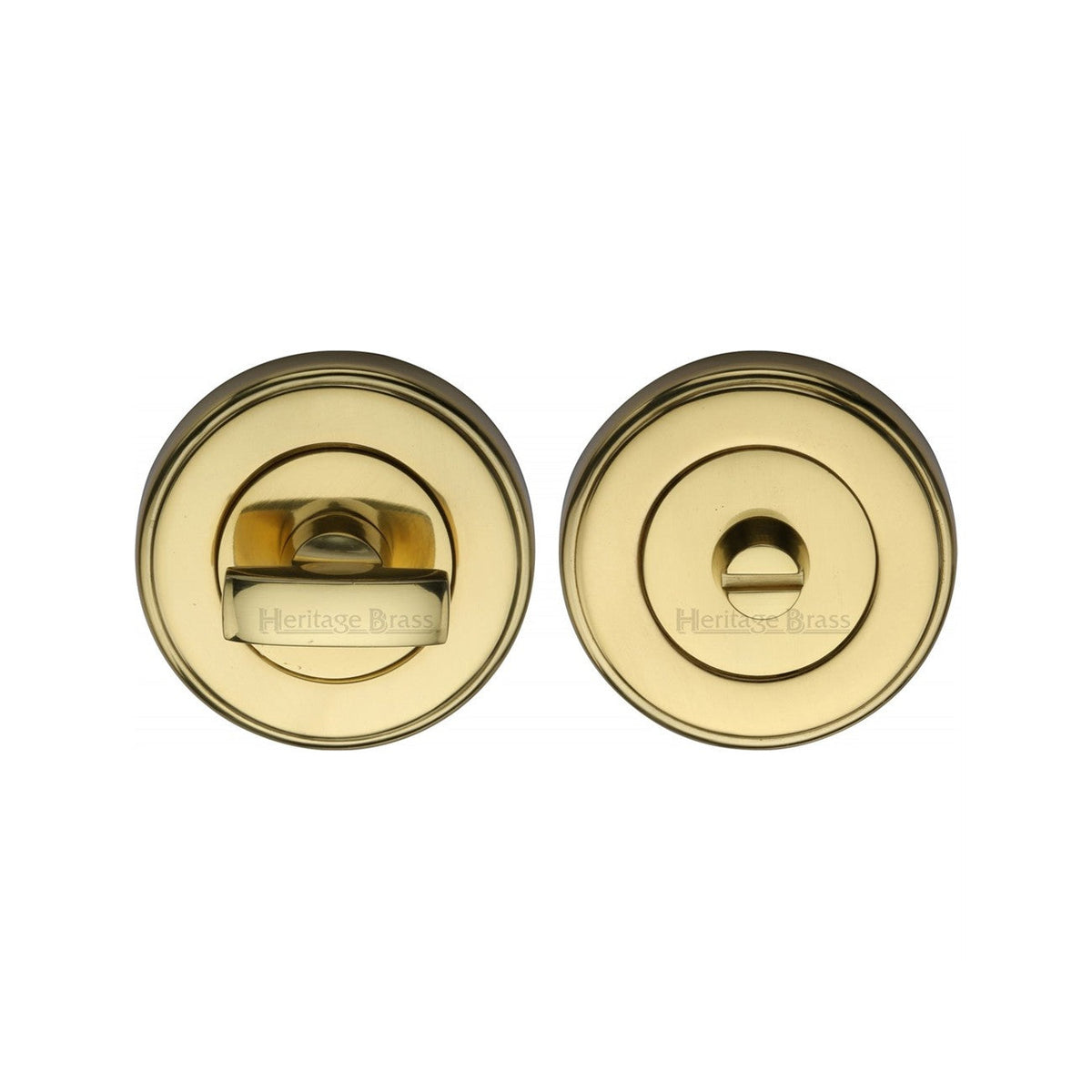 Round Bathroom Turn & Release - V4040 by M Marcus - Heritage Brass
