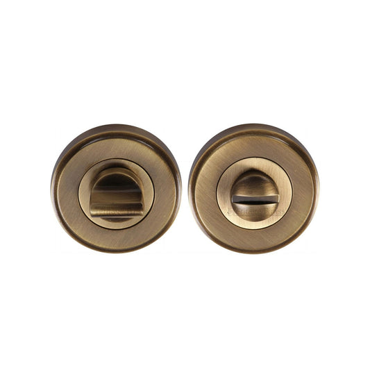 Round Bathroom Turn & Release - V4045 by M Marcus - Heritage Brass