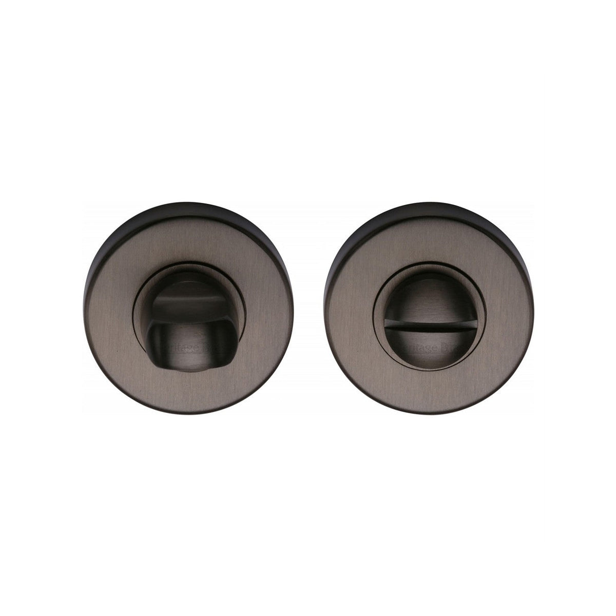 Round Bathroom Turn & Release - V4049 by M Marcus - Heritage Brass