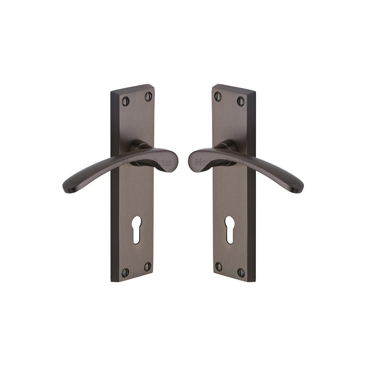 Sophia Door Handle on Plate by M Marcus - Heritage Brass