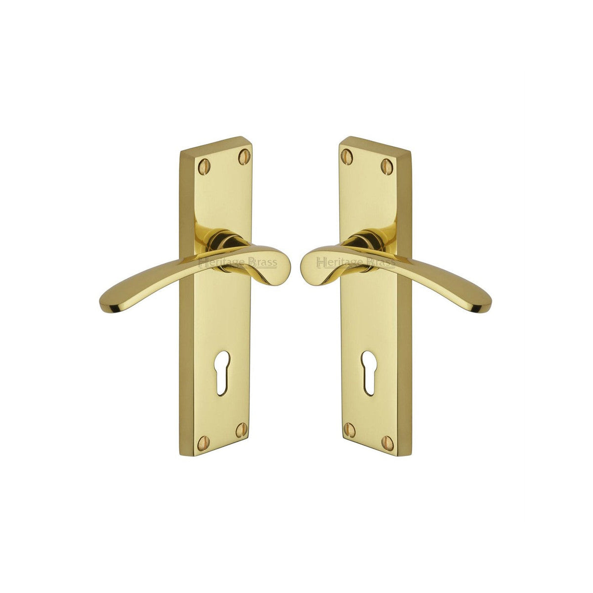 Sophia Door Handle on Plate by M Marcus - Heritage Brass