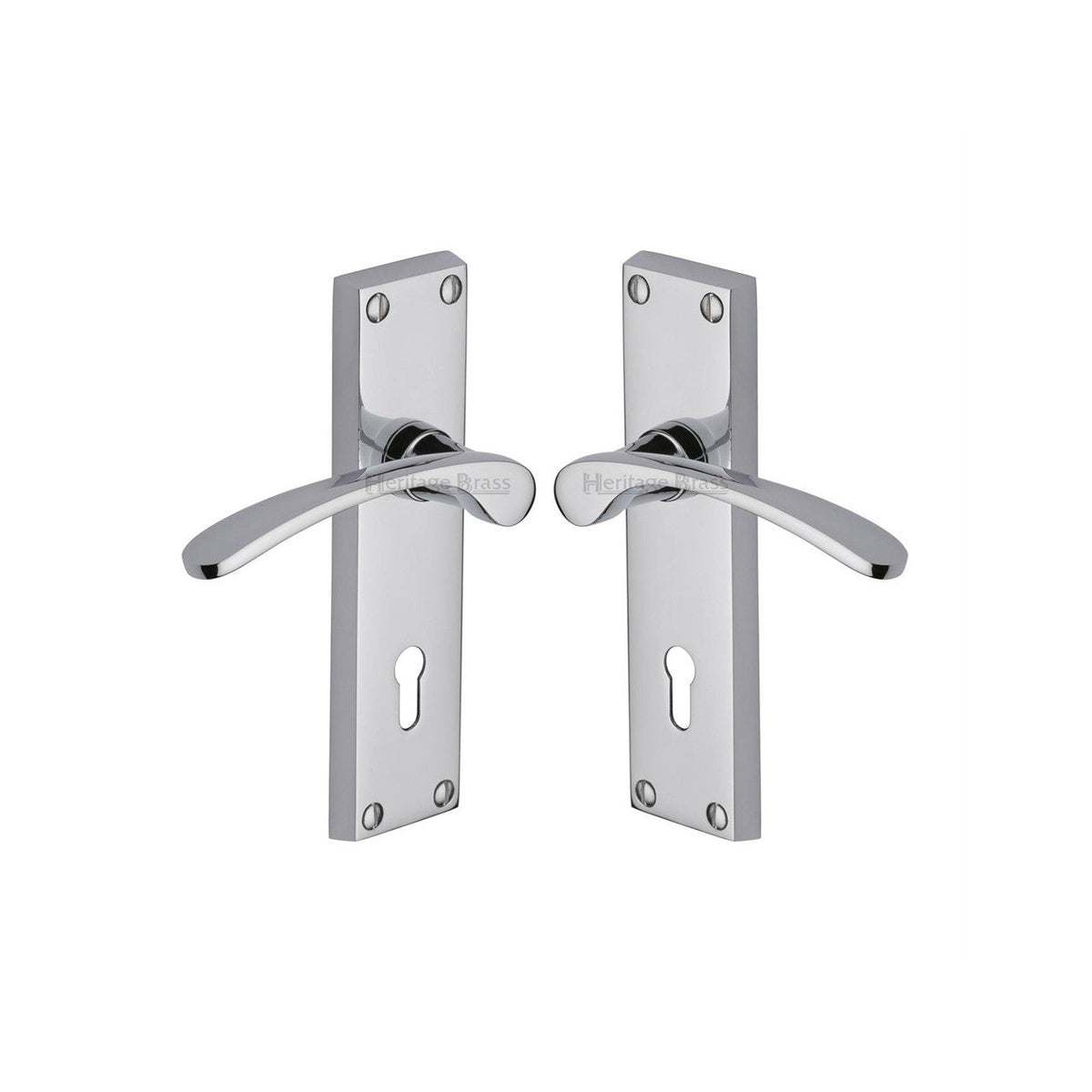 Sophia Door Handle on Plate by M Marcus - Heritage Brass