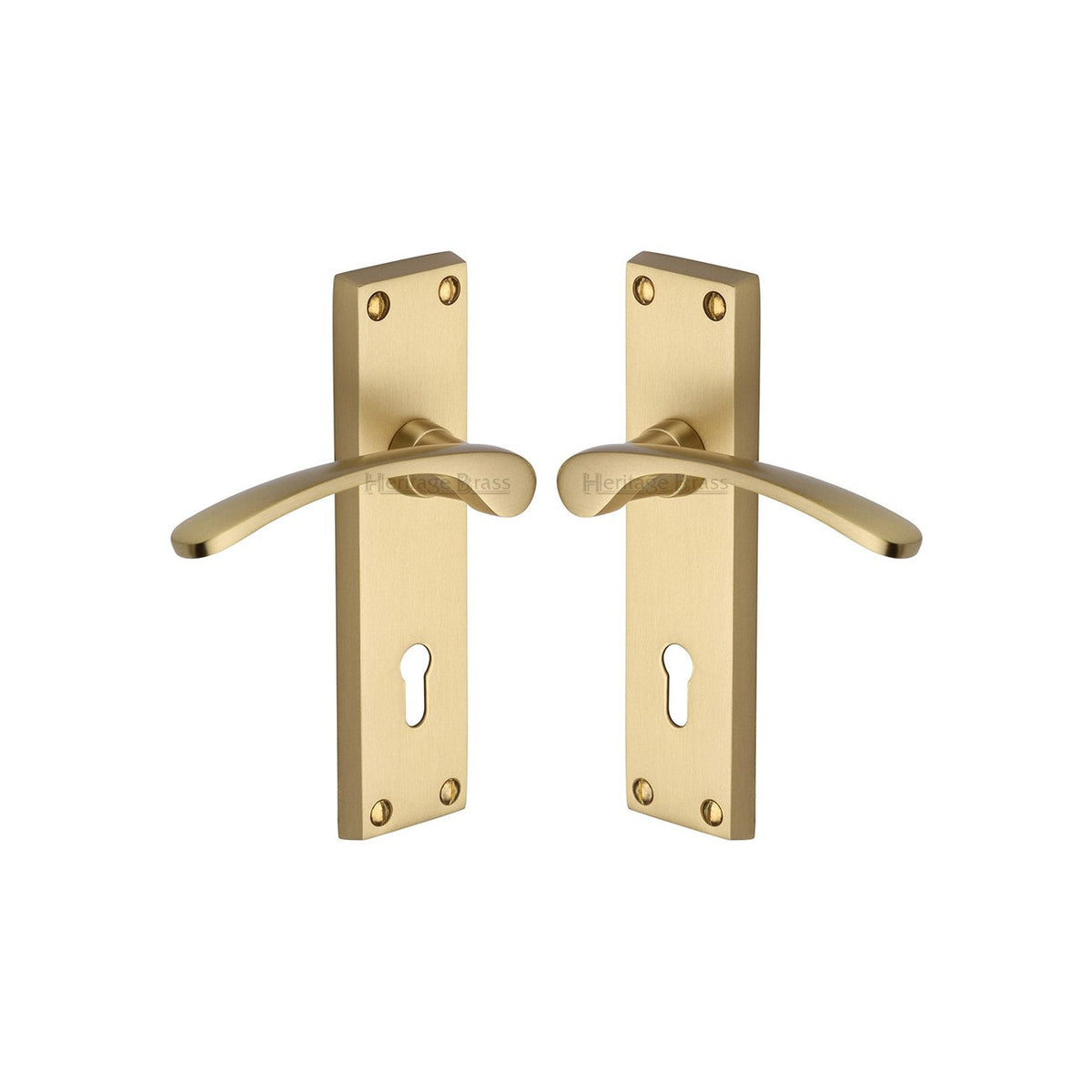 Sophia Door Handle on Plate by M Marcus - Heritage Brass