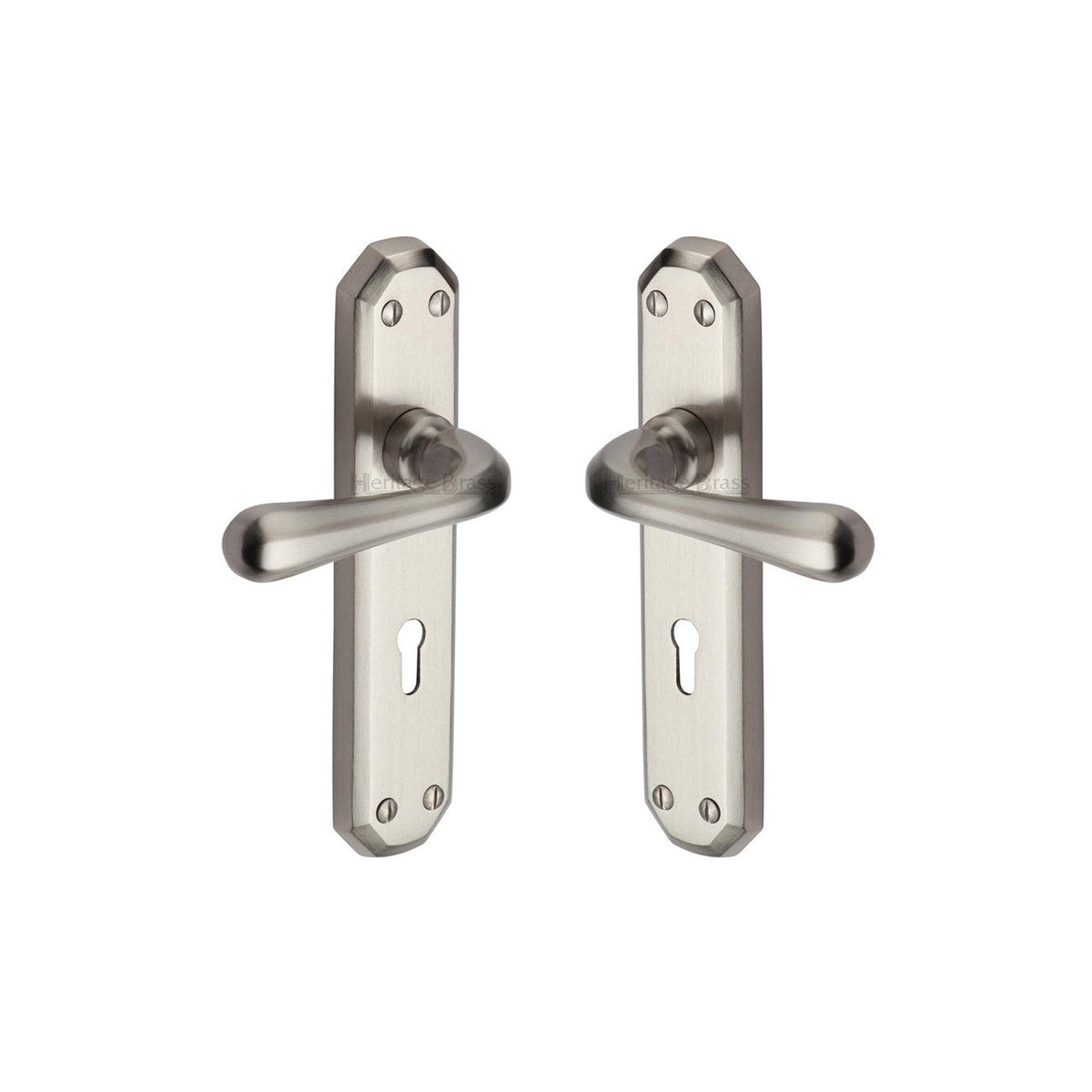 Charlbury Door Handle on Plate by M Marcus - Heritage Brass