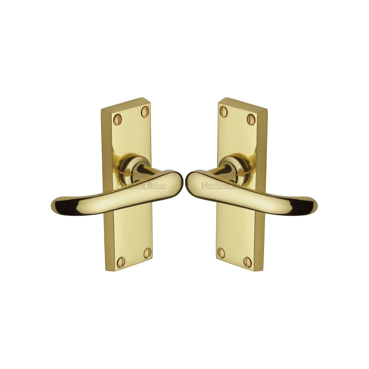 Windsor Short Door Handle on Plate by M Marcus - Heritage Brass