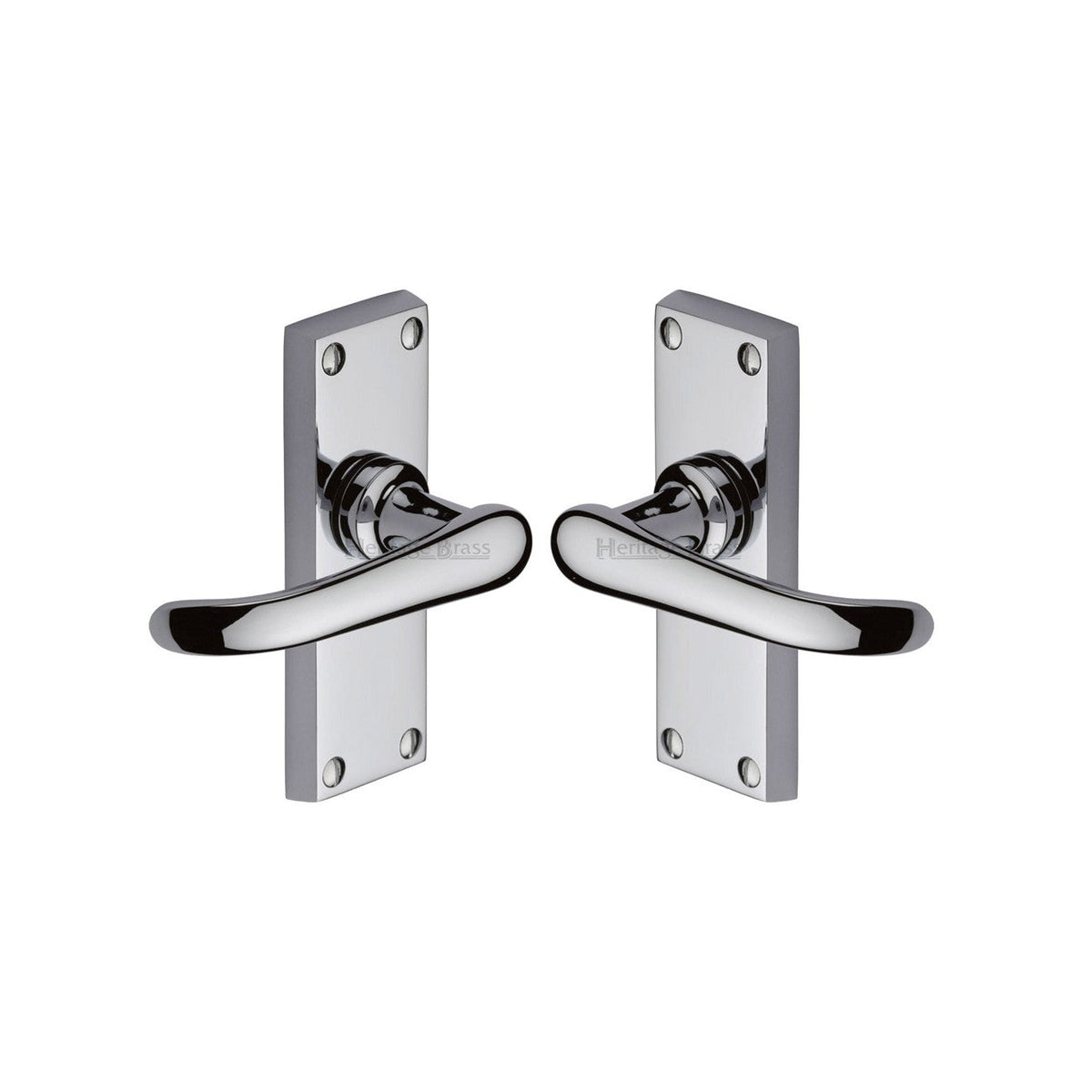 Windsor Short Door Handle on Plate by M Marcus - Heritage Brass