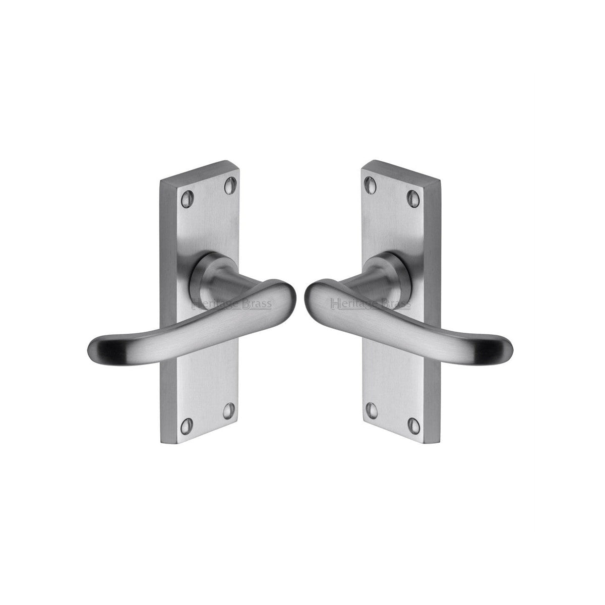 Windsor Short Door Handle on Plate by M Marcus - Heritage Brass