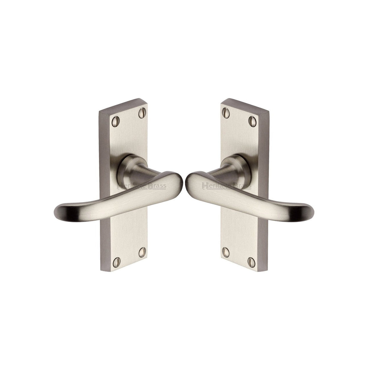 Windsor Short Door Handle on Plate by M Marcus - Heritage Brass