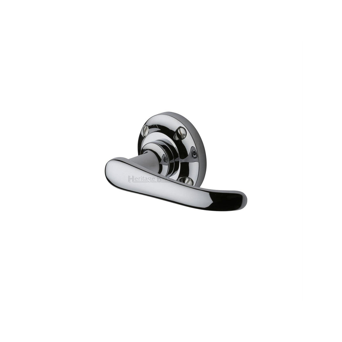Windsor Door Handle on Round Rose by M Marcus - Heritage Brass