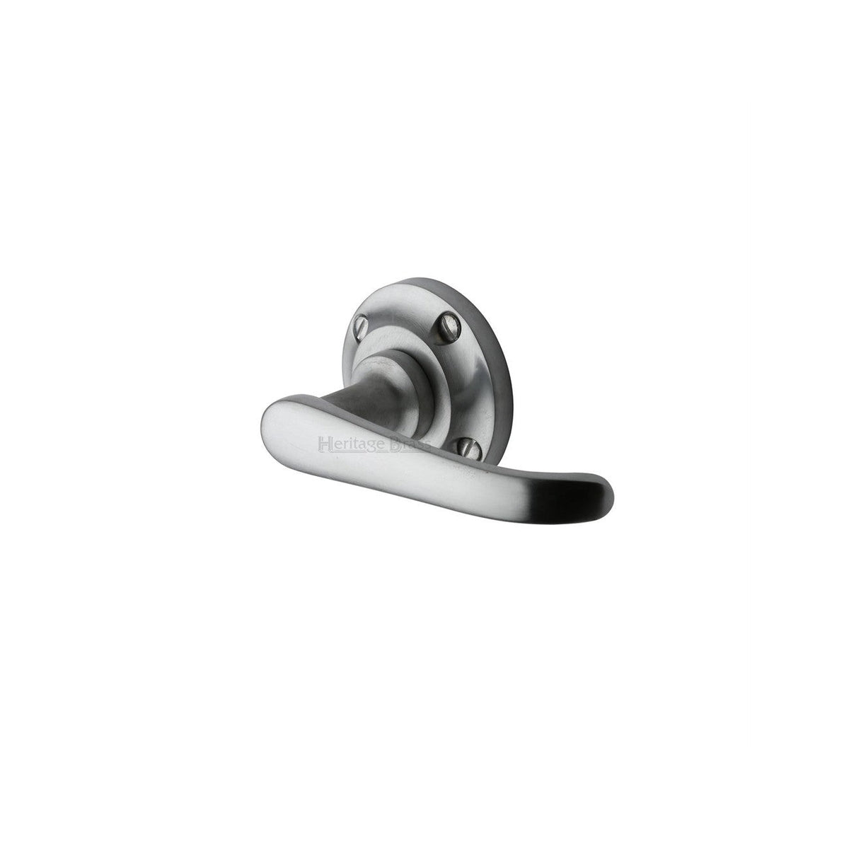 Windsor Door Handle on Round Rose by M Marcus - Heritage Brass
