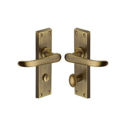 Windsor Door Handle on Plate by M Marcus - Heritage Brass