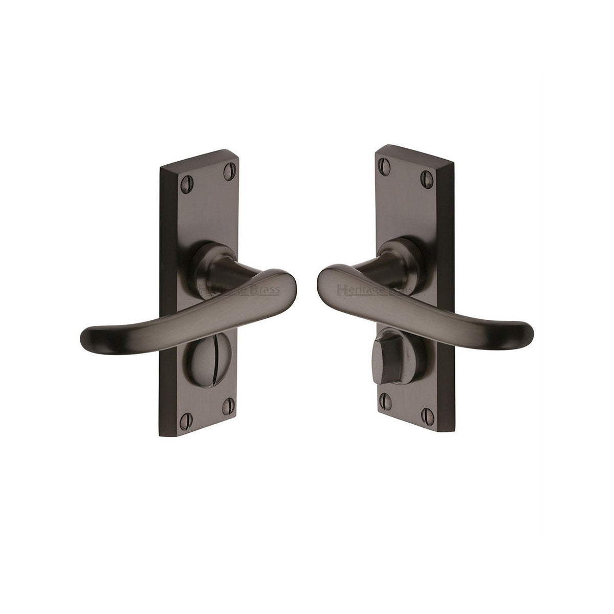 Windsor Short Door Handle on Plate by M Marcus - Heritage Brass