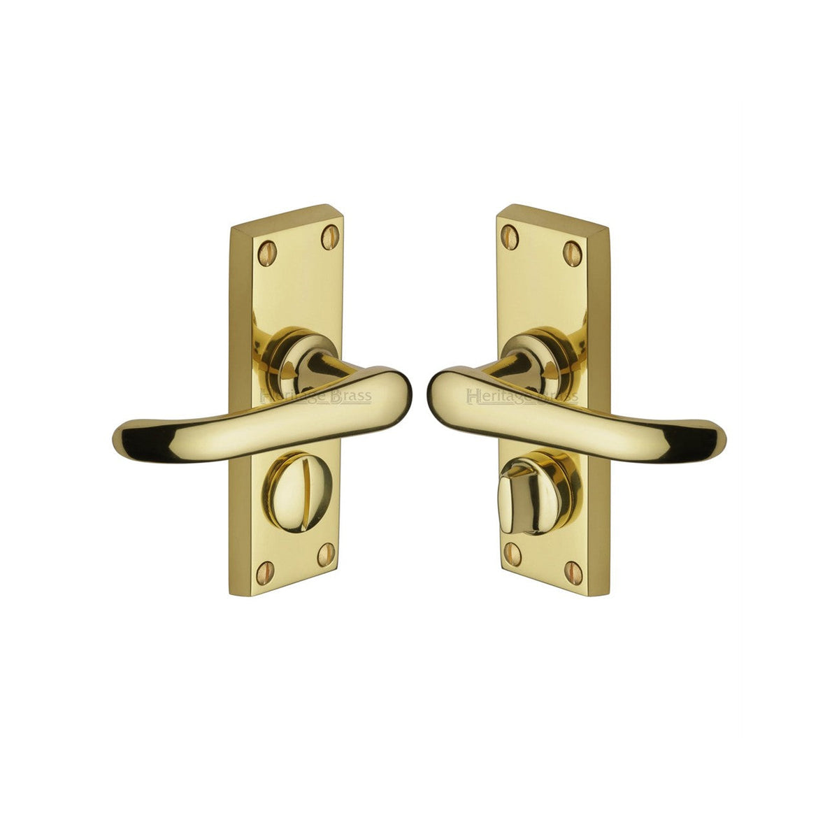 Windsor Short Door Handle on Plate by M Marcus - Heritage Brass