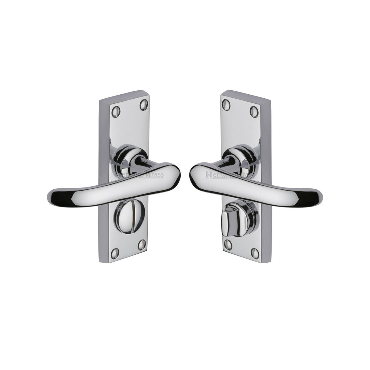 Windsor Short Door Handle on Plate by M Marcus - Heritage Brass