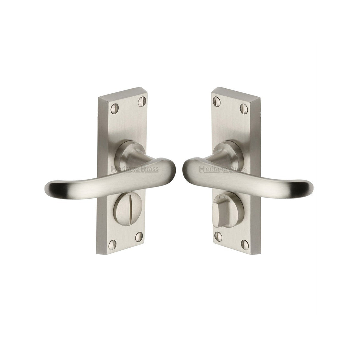 Windsor Short Door Handle on Plate by M Marcus - Heritage Brass