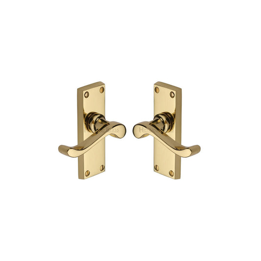 Bedford Short Door Handle on Plate by M Marcus - Heritage Brass