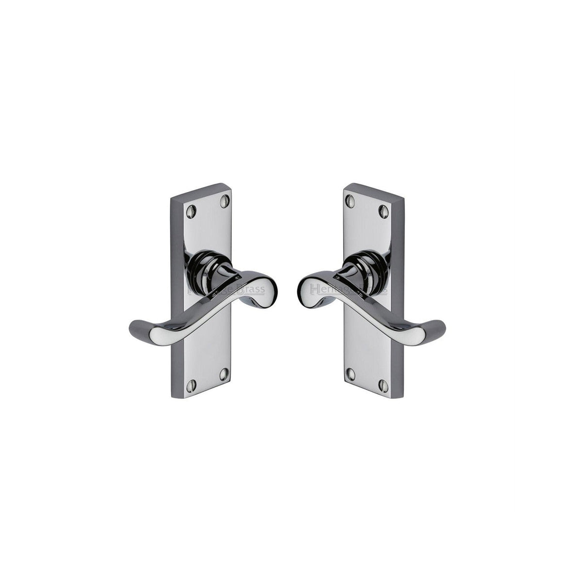 Bedford Short Door Handle on Plate by M Marcus - Heritage Brass