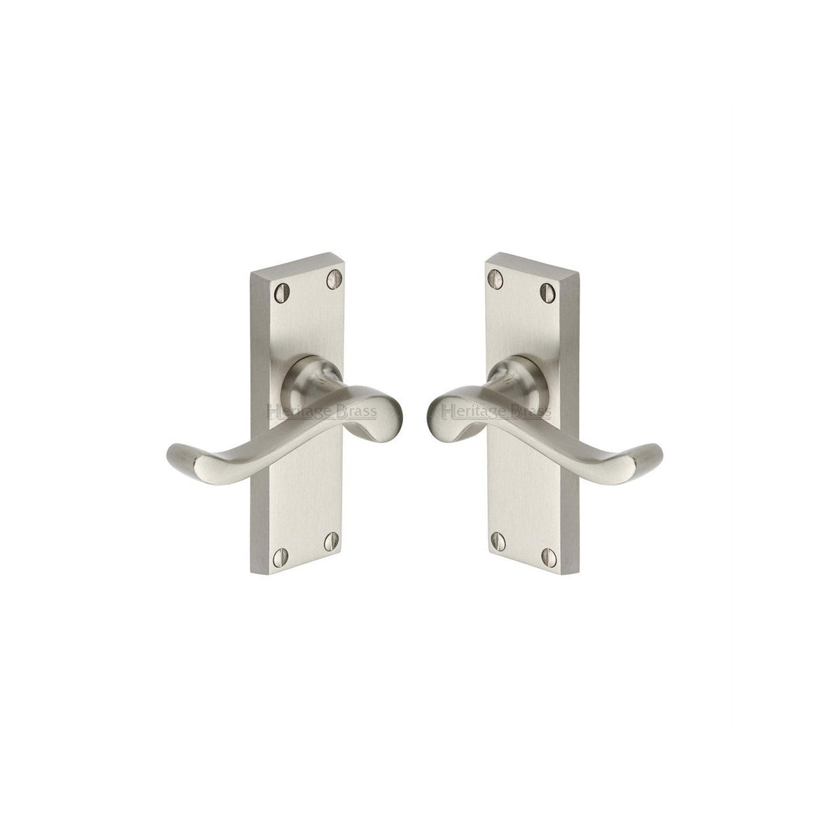 Bedford Short Door Handle on Plate by M Marcus - Heritage Brass