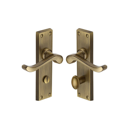Bedford Door Handle on Plate by M Marcus - Heritage Brass