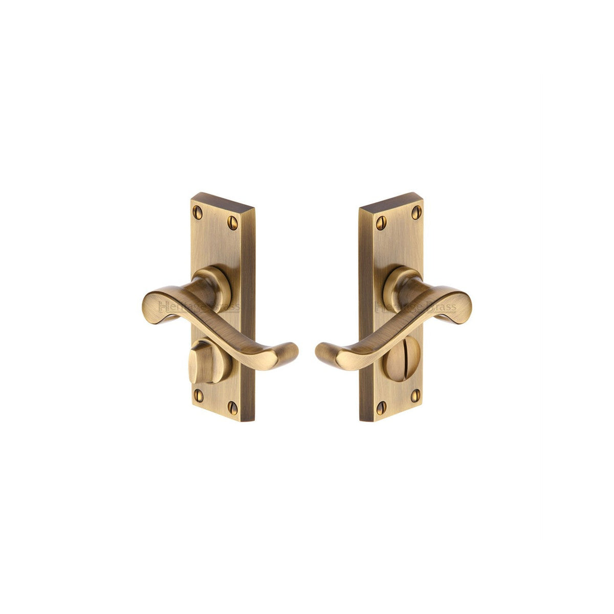 Bedford Short Door Handle on Plate by M Marcus - Heritage Brass