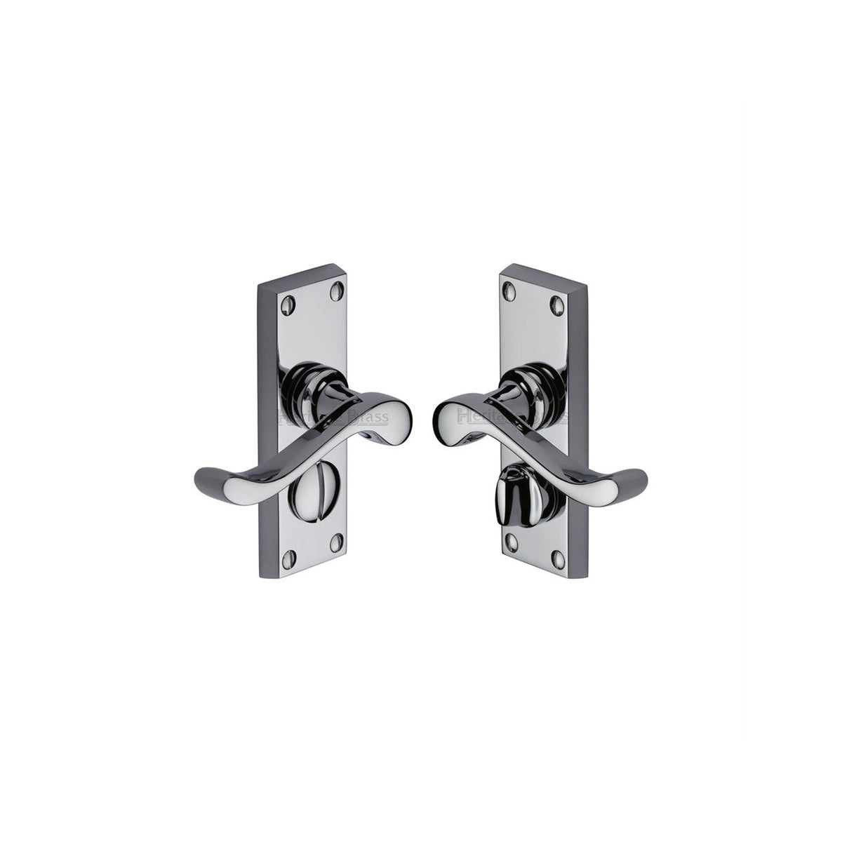 Bedford Short Door Handle on Plate by M Marcus - Heritage Brass
