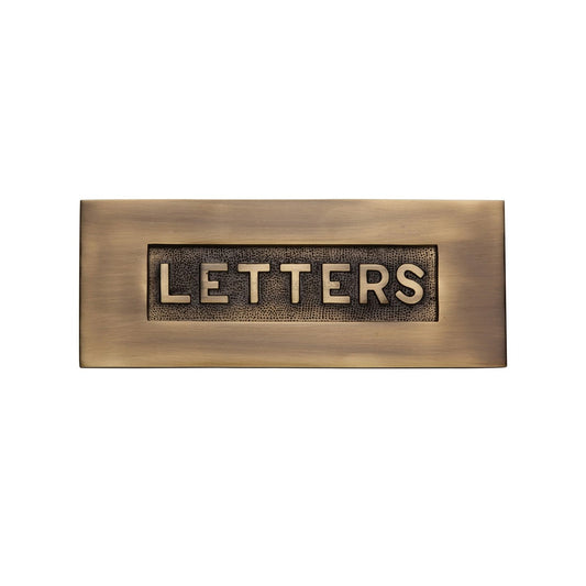 Embossed Letterplate by M Marcus - Heritage Brass