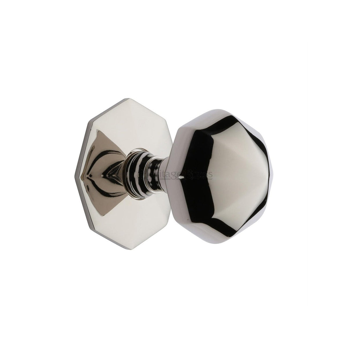 Octagon Center Door Knob by M Marcus - Heritage Brass