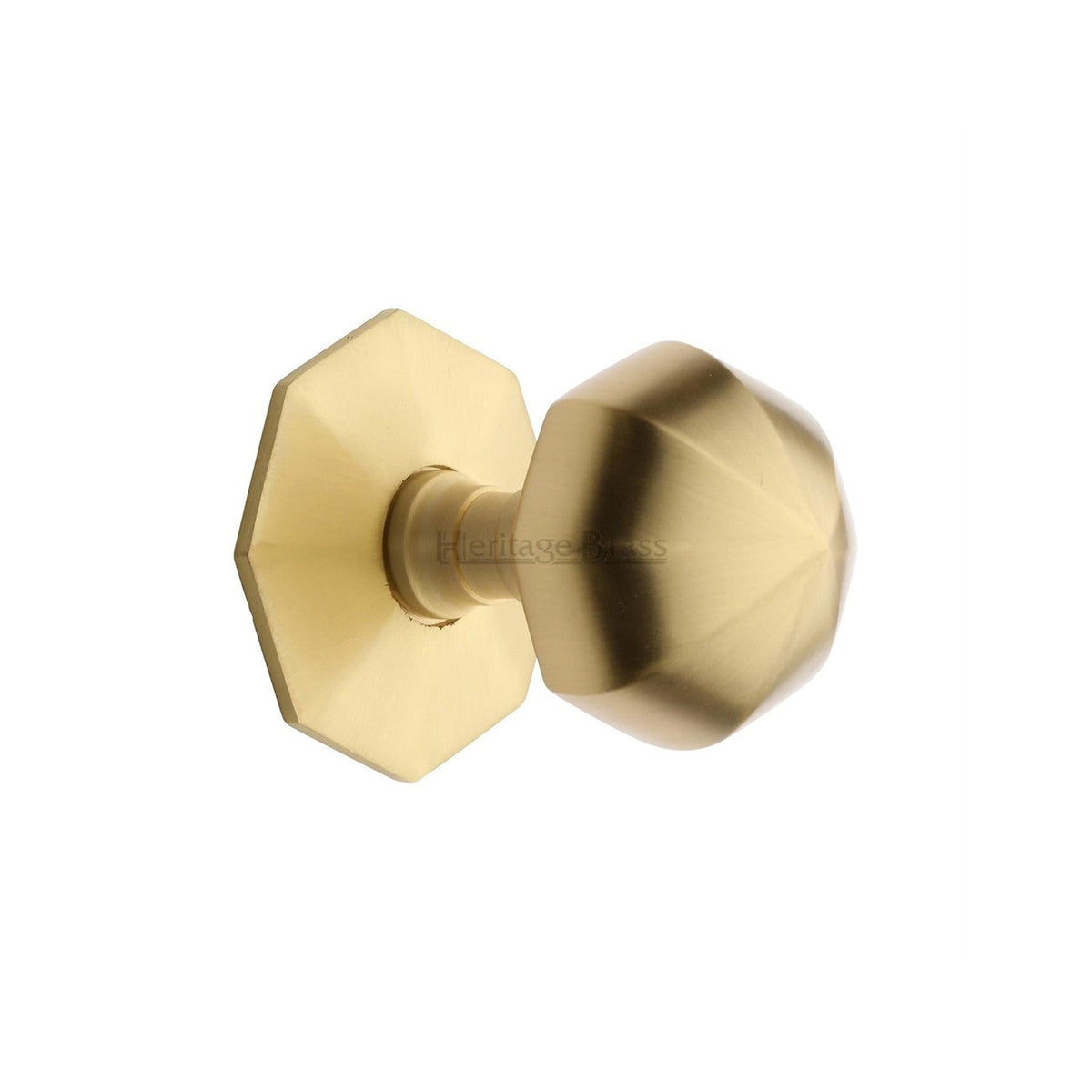 Octagon Center Door Knob by M Marcus - Heritage Brass