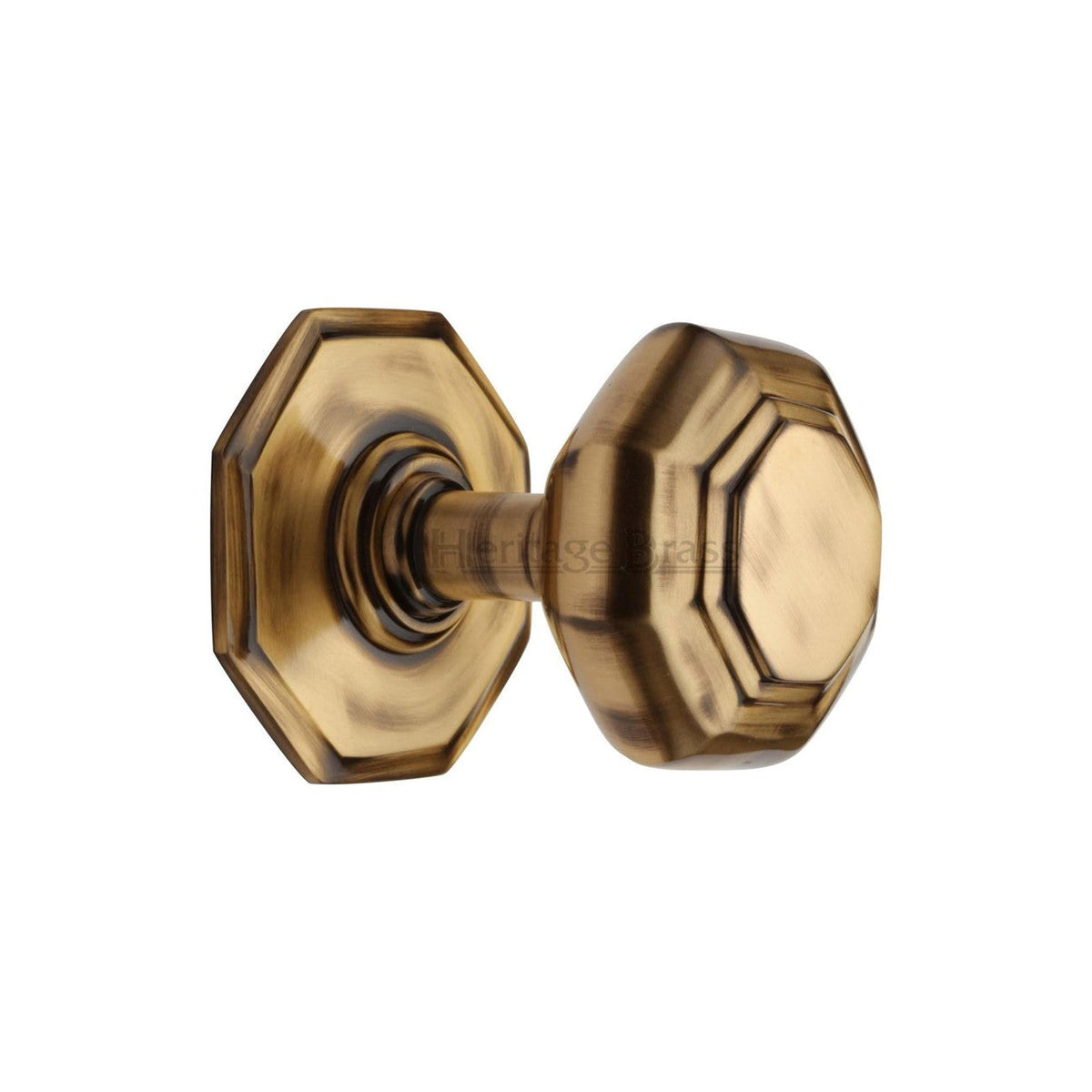 3"� Octagon Center Door Knob by M Marcus - Heritage Brass