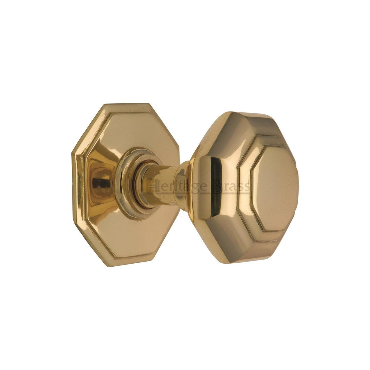 3"� Octagon Center Door Knob by M Marcus - Heritage Brass