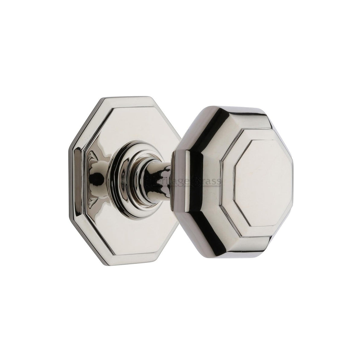 3" Octagon Center Door Knob by M Marcus - Heritage Brass