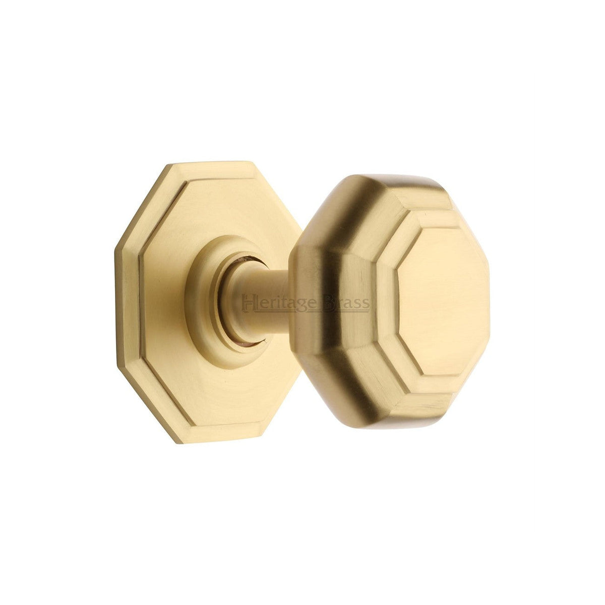3"� Octagon Center Door Knob by M Marcus - Heritage Brass
